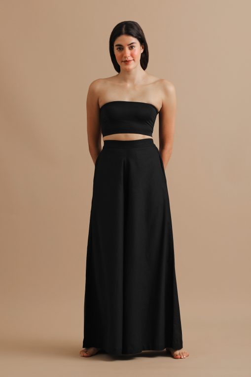 Black wide leg pants